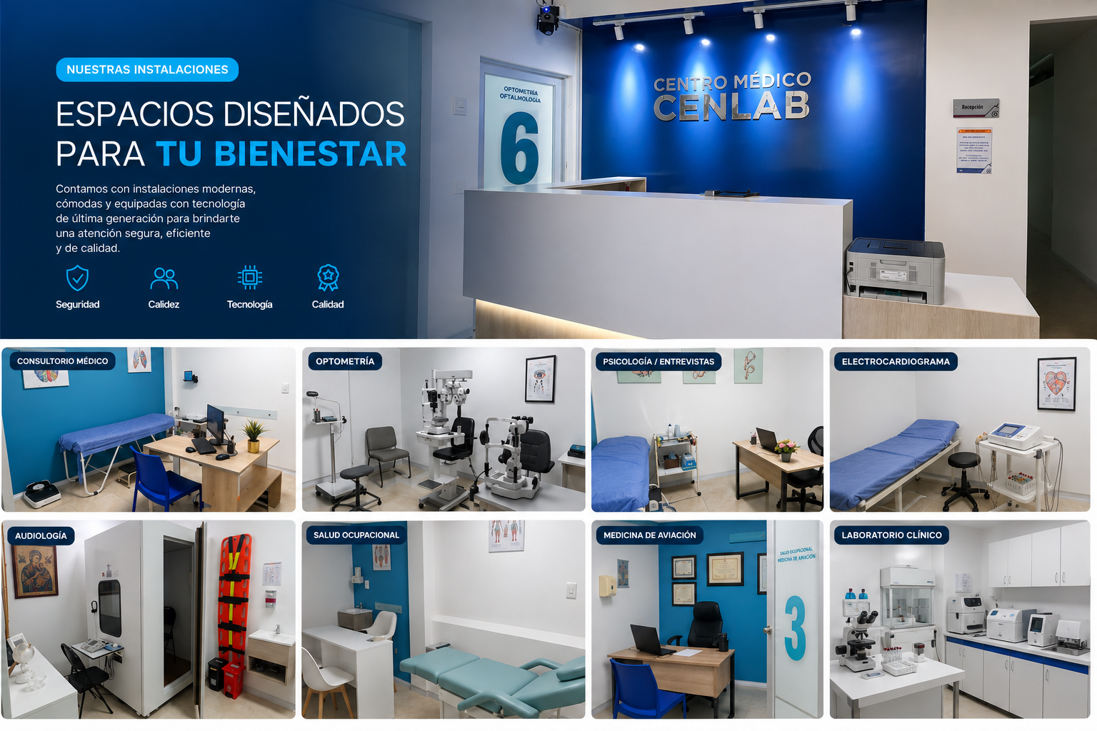 Instalaciones reales de Centro Médico CENLAB